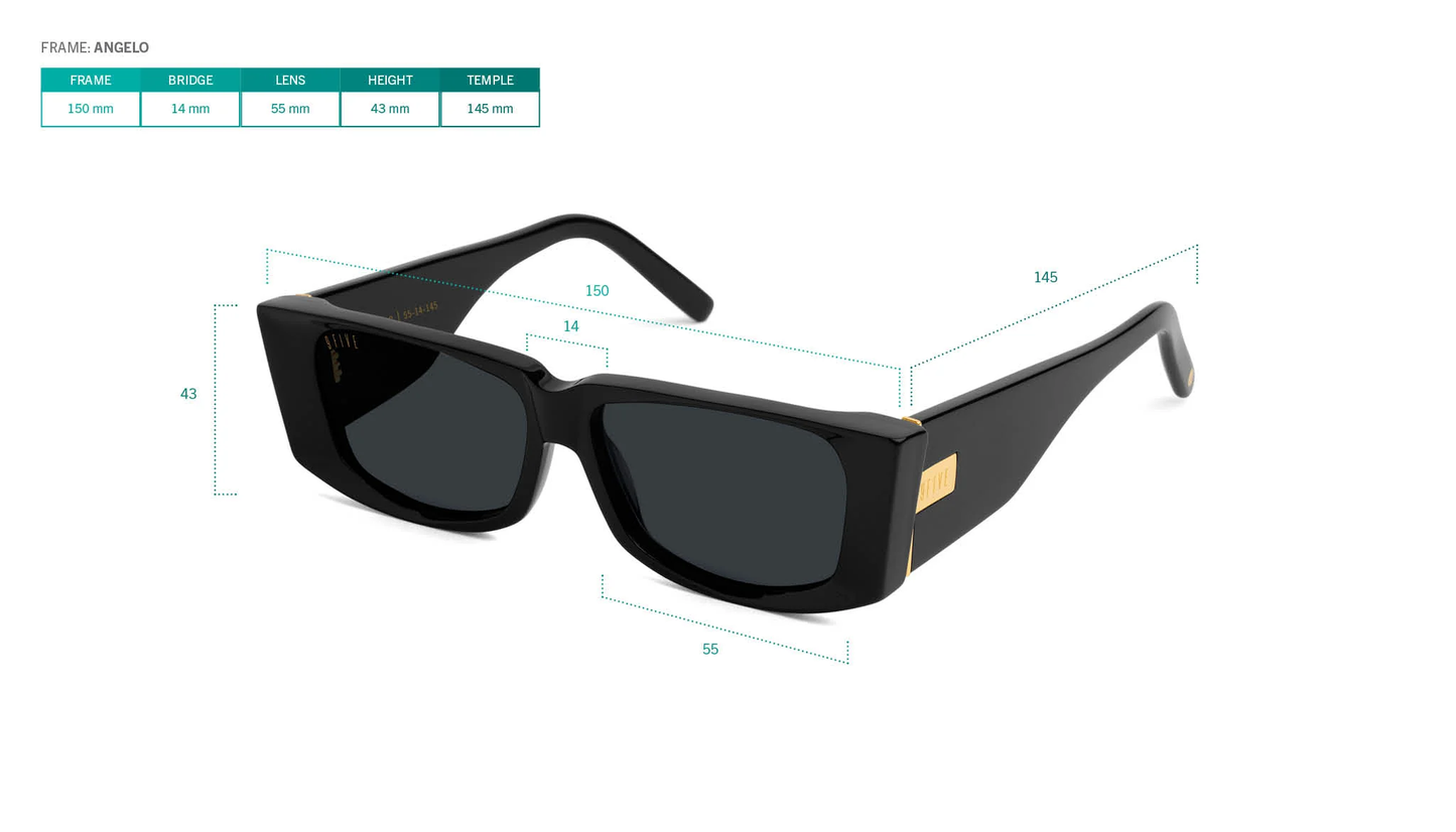 Special Edition: 9FIVE Angelo Black – Light Blue Gradient Sunglasses