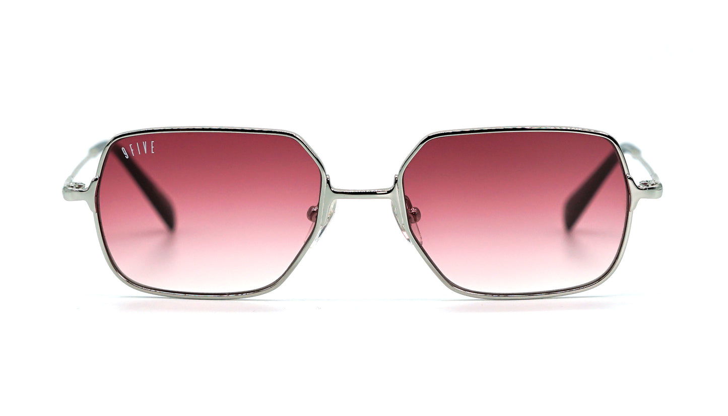 Special Edition: 9FIVE Clarity Fullrim Platinum - Maroon Gradient Sunglasses