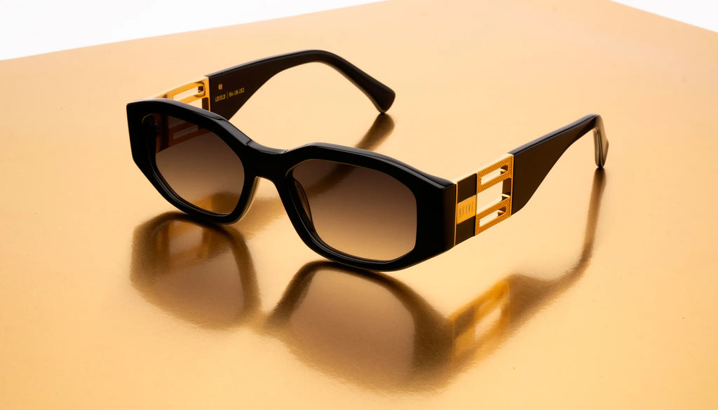 9FIVE Levels Black & 24K Gold Sunglasses