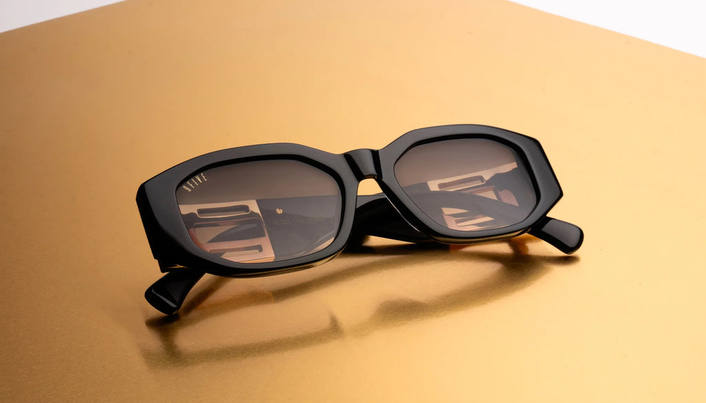 9FIVE Levels Black & 24K Gold Sunglasses