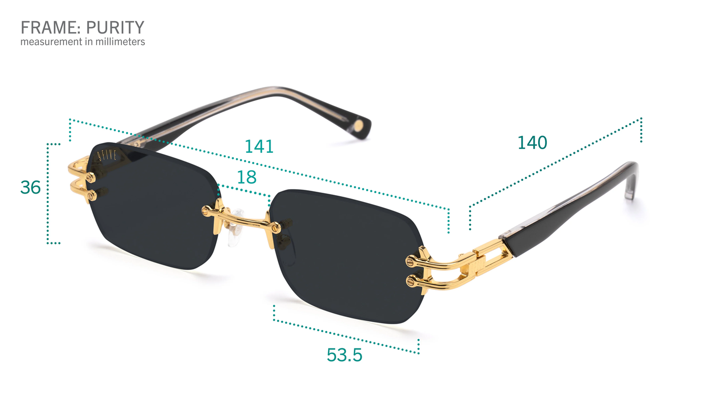 9FIVE Purity Black & Gold - Sunglasses