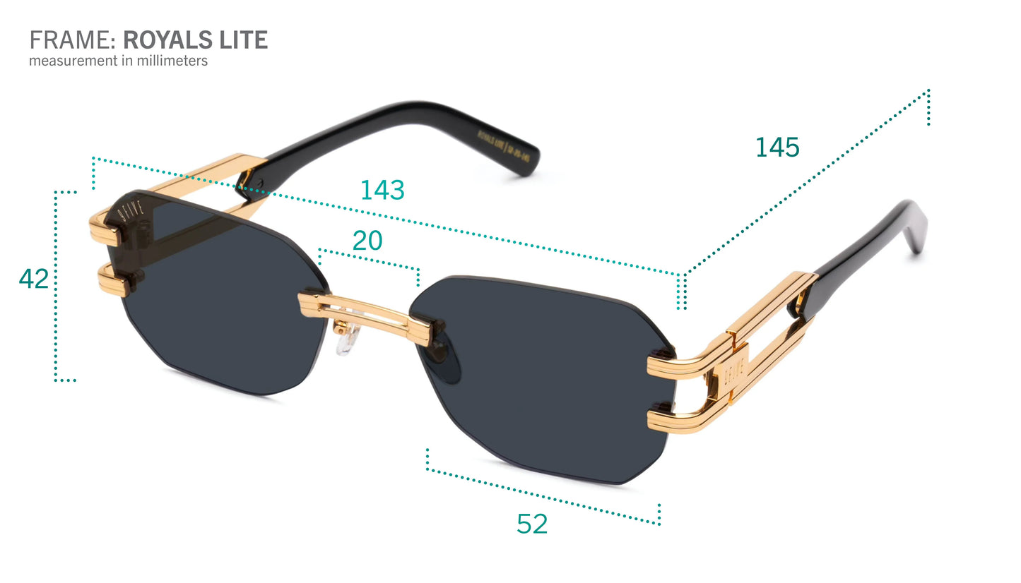 9FIVE Royals Lite Black & Gold – Gradient Sunglasses
