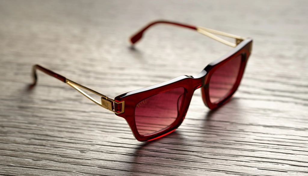 9FIVE Avenue Red Ruby & Gold – Gradient Sunglasses - Limited