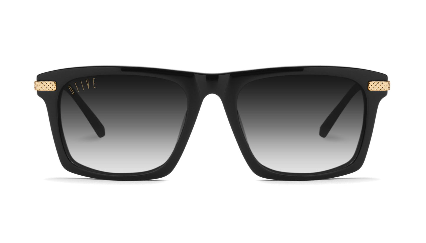 9FIVE Three Black & Gold - Gradient Sunglasses