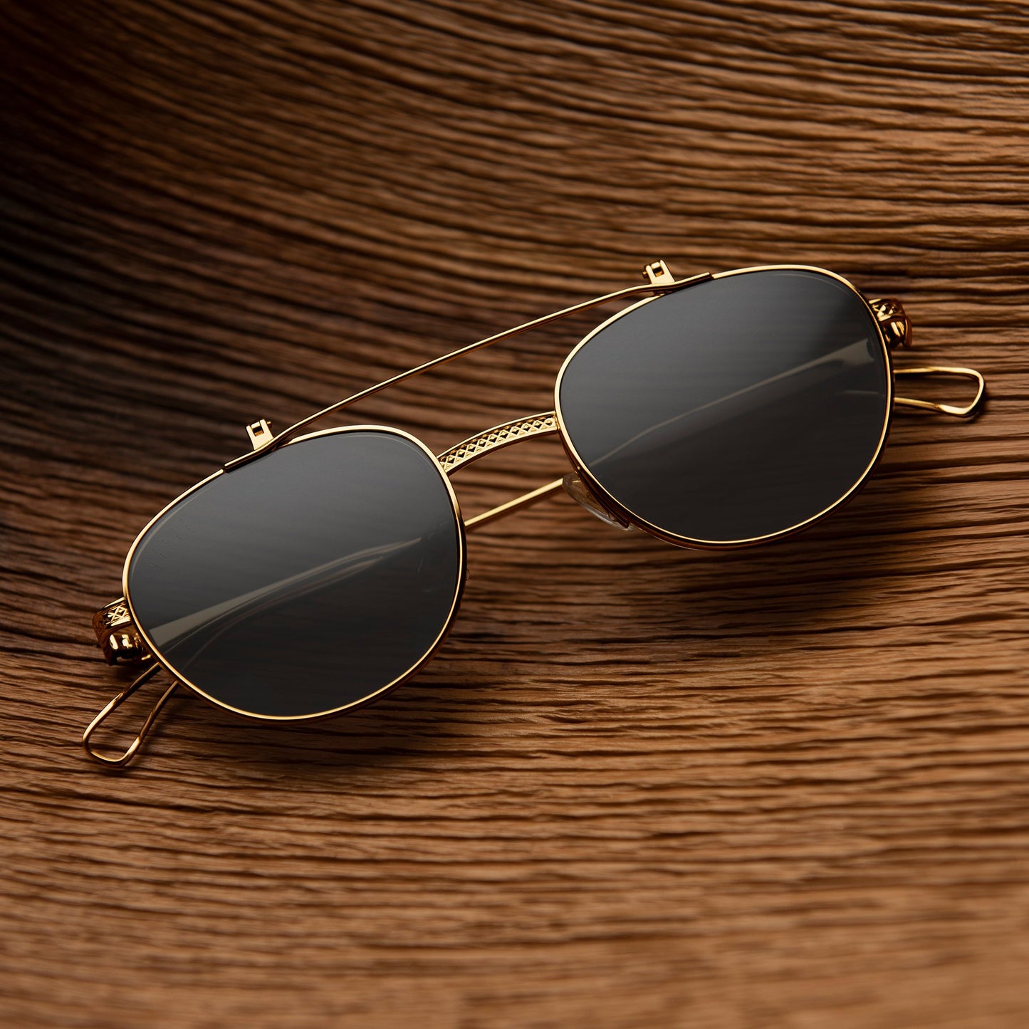 9FIVE Dime Flip-Up 24k Gold Sunglasses