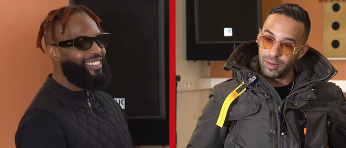 Naps and DJ Titai meet on Rap Elite, both wearing 9FIVE frames