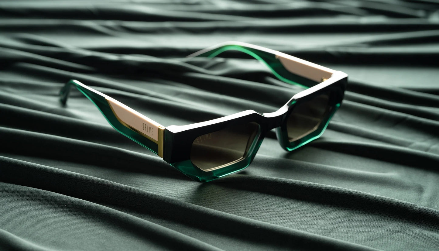 9FIVE Vincent Tundra Green - Sepia Gradient Sunglasses -Limited