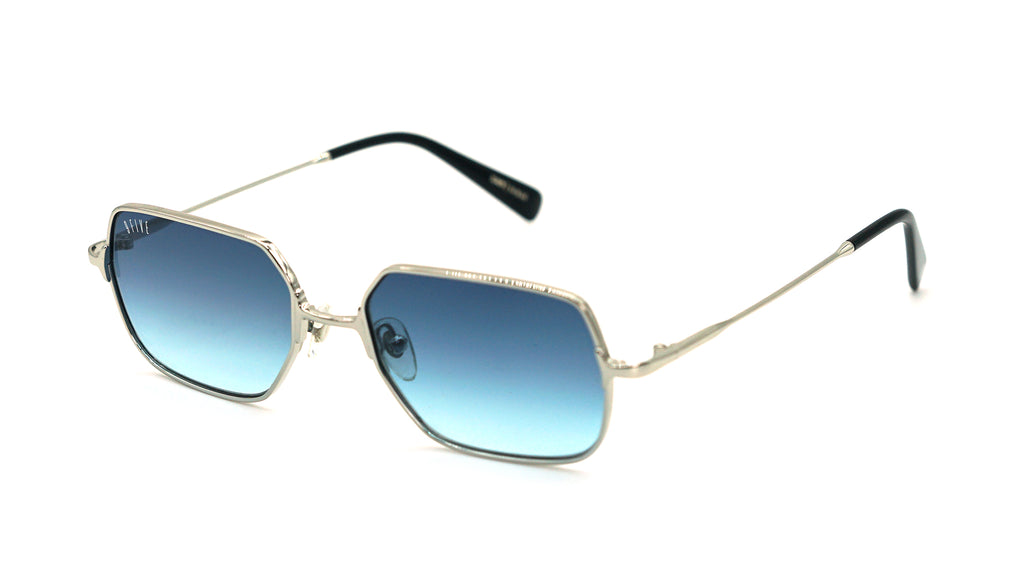 Special Edition: 9FIVE Clarity Fullrim Platinum - Midnight Blue Sunglasses