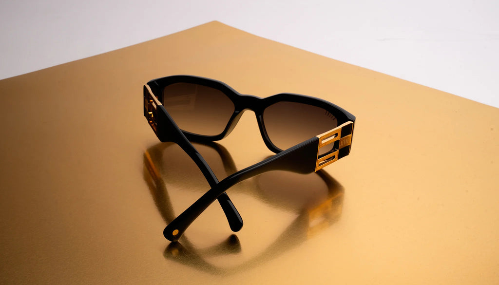 9FIVE Levels Black & 24K Gold Sunglasses