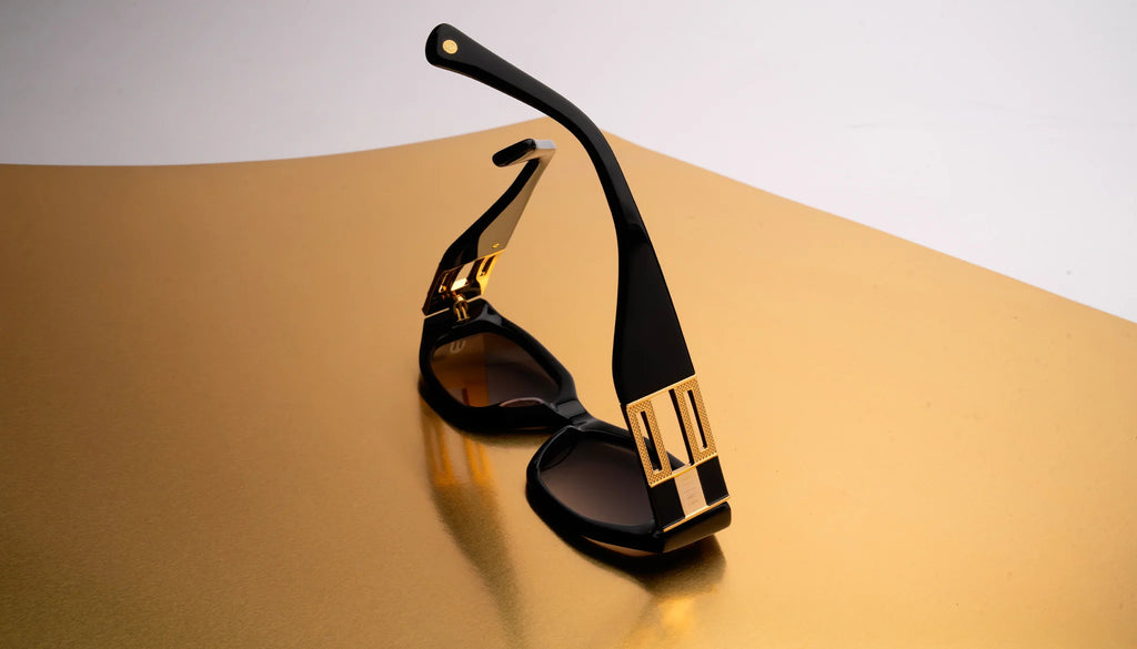 9FIVE Levels Black & 24K Gold Sunglasses