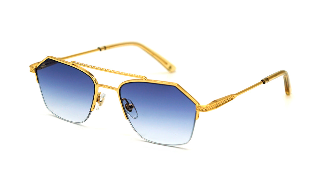 Special edition: 9FIVE Quarter Black & Gold - Blue Gradient Sunglasses