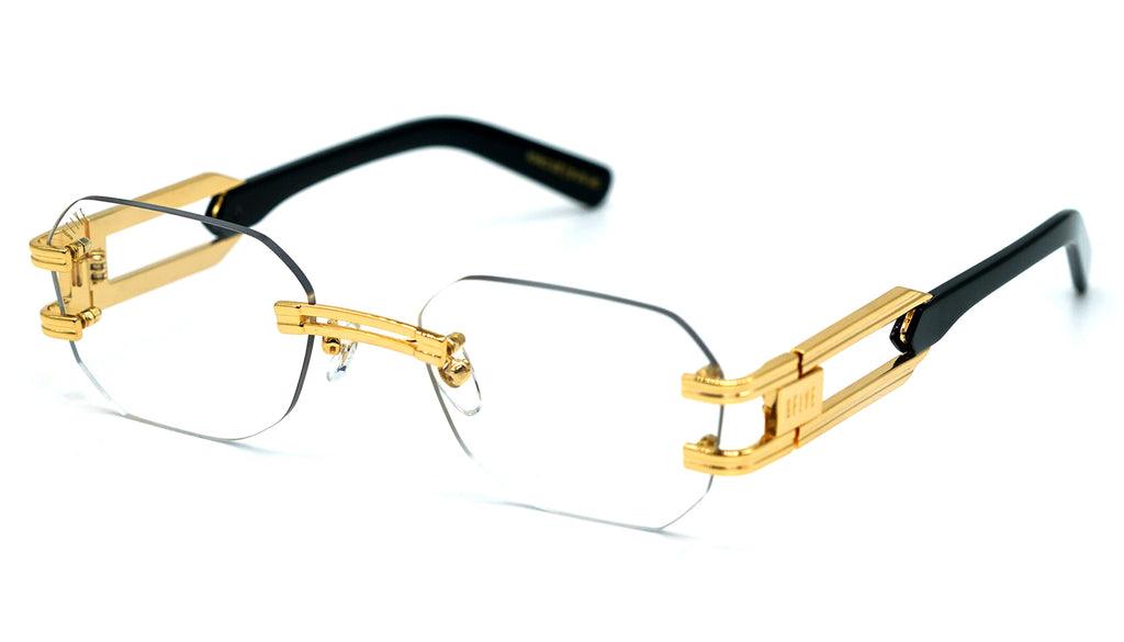 9FIVE Royals Lite <strong>XL </strong> Black & Gold – Clear Lens