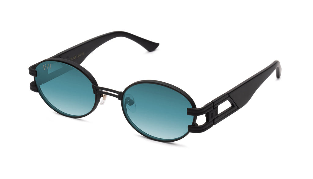 9FIVE St. James Matte Black - Teal gradient Lens