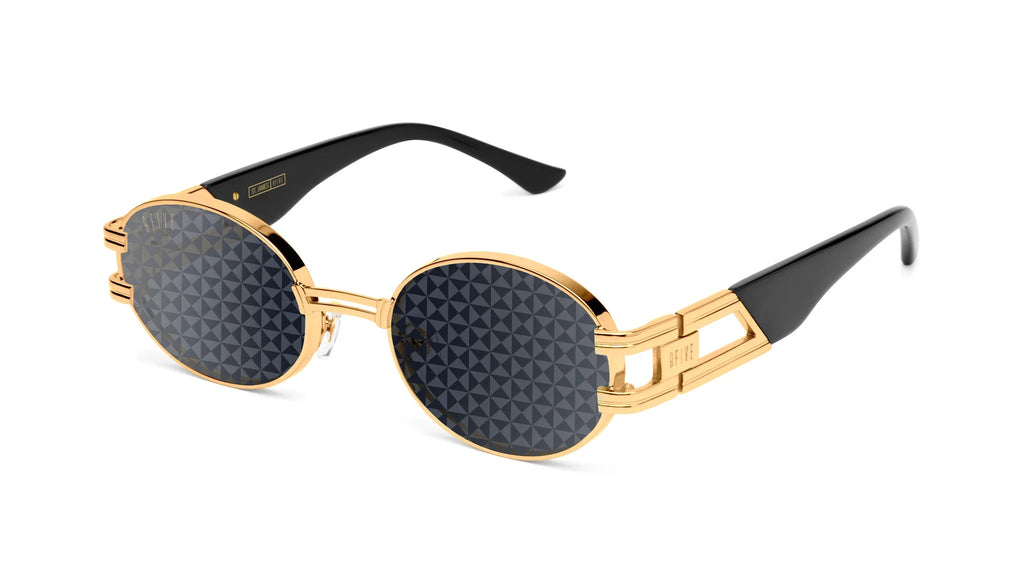 OUT OF SERIES: 9FIVE St. James Black & Gold - Flash Diamond Sunglasses