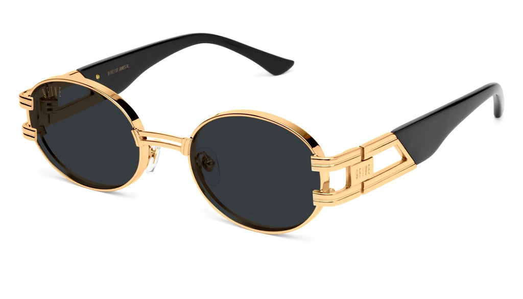 9FIVE St. James – Special <strong>XL </strong> sizing – Black &amp; Gold – Sunglasses