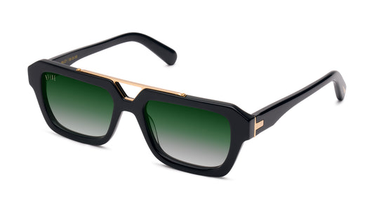 9FIVE Valley - Black & Gold - Green Gradient Lens