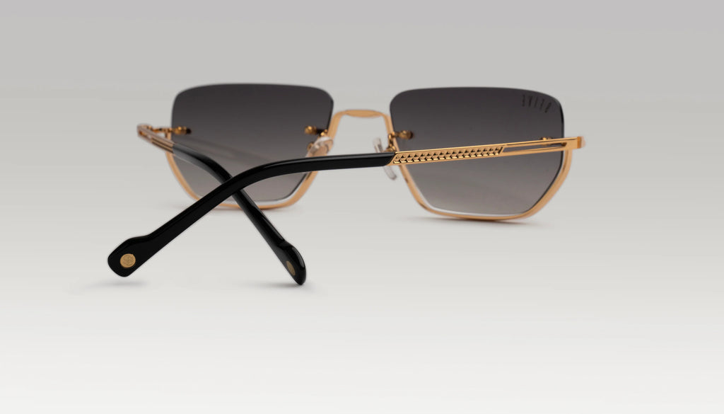 9FIVE Villa Black & Gold - Gradient Sunglasses