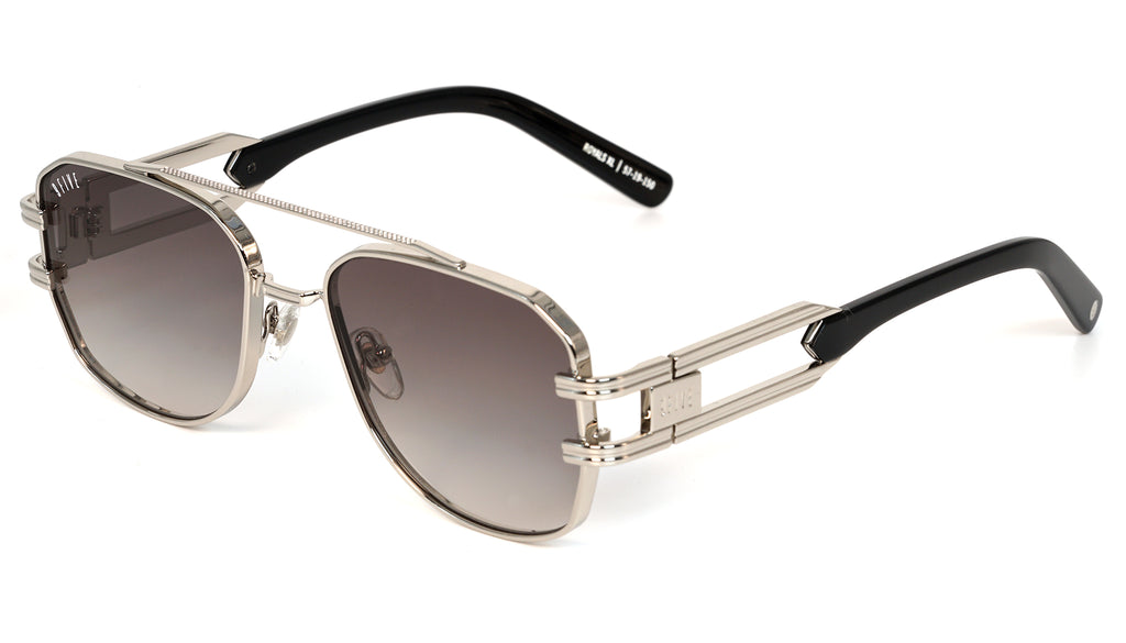 9FIVE Royals – Special <strong>XL </strong> sizing – Black &amp; Platinum - Gradient Sunglasses