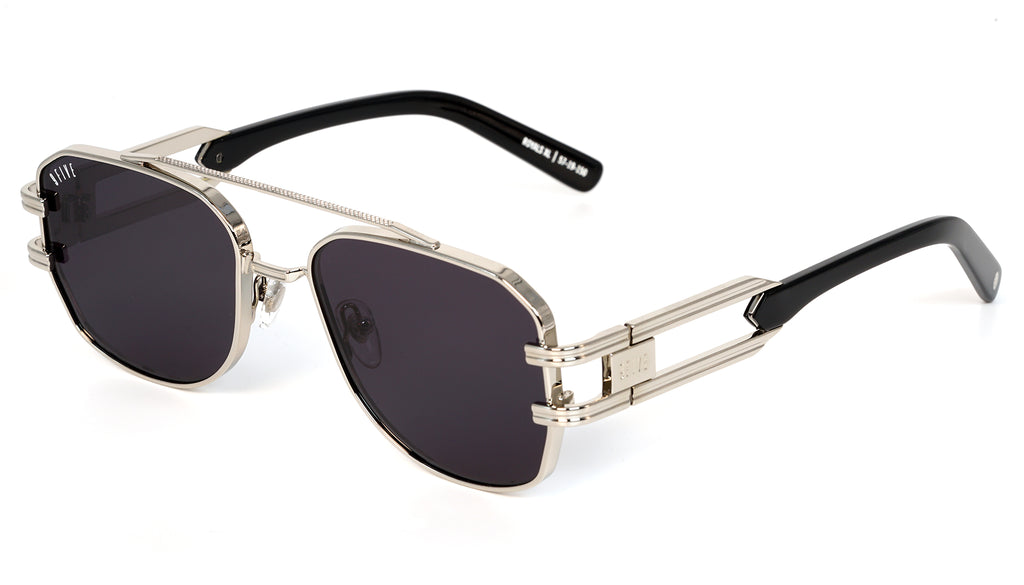9FIVE Royals – Special <strong>XL </strong> sizing – Black &amp; Platinum Sunglasses