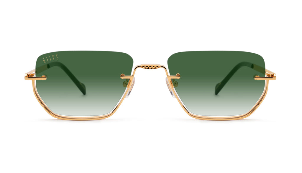 9FIVE Villa Black & Gold - GREEN GRADIENT LENS