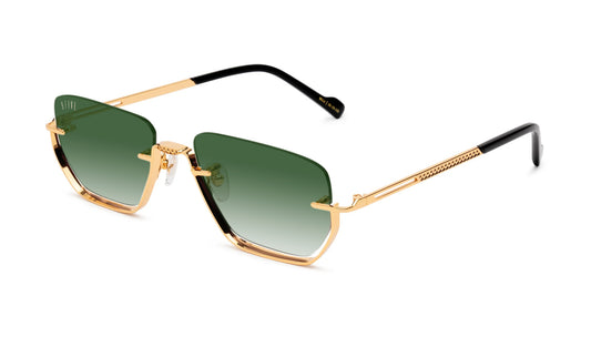 9FIVE Villa Black & Gold - GREEN GRADIENT LENS