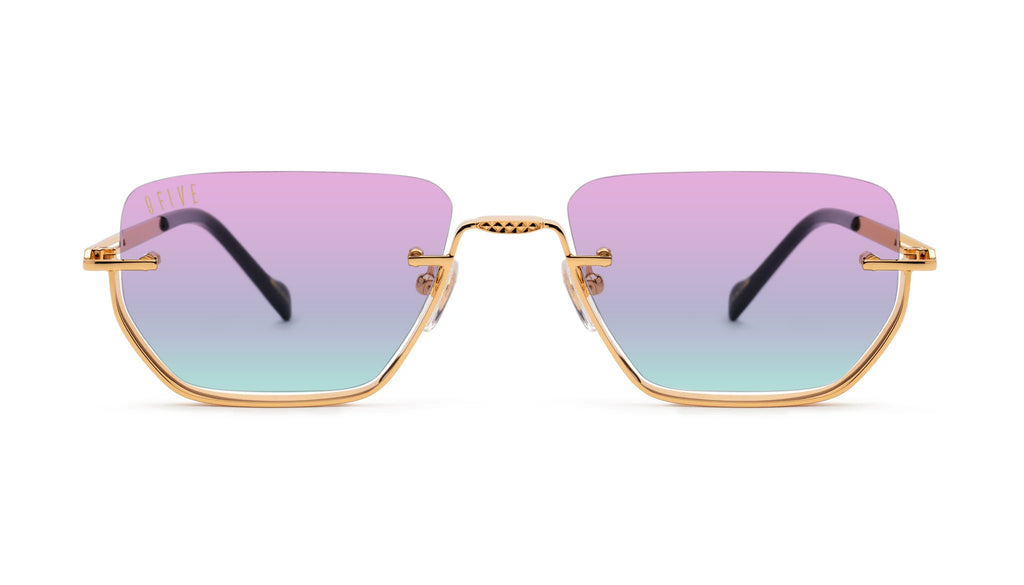 9FIVE Villa Black & Gold - PINK BLUE BICOLOR GRADIENT LENS