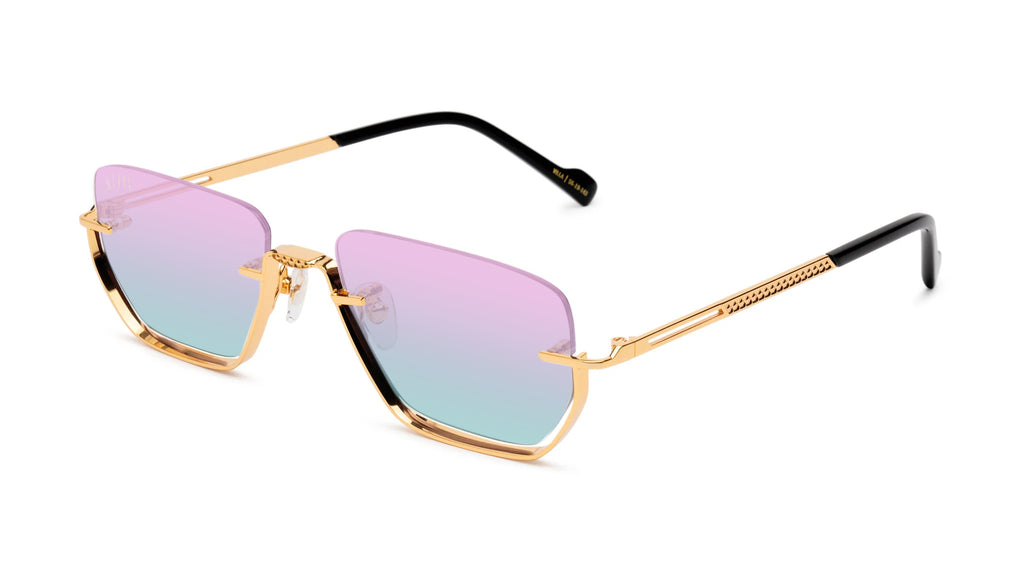 9FIVE Villa Black & Gold - PINK BLUE BICOLOR GRADIENT LENS