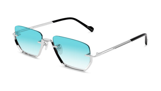 9FIVE Villa Platinum - Light Blue Gradient Sunglasses