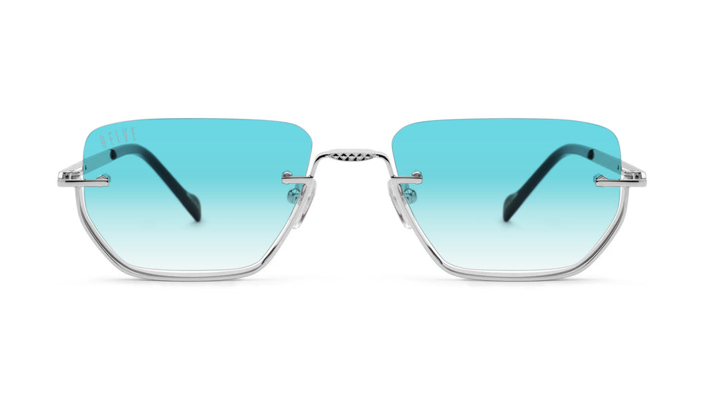 9FIVE Villa Platinum - Light Blue Gradient Sunglasses