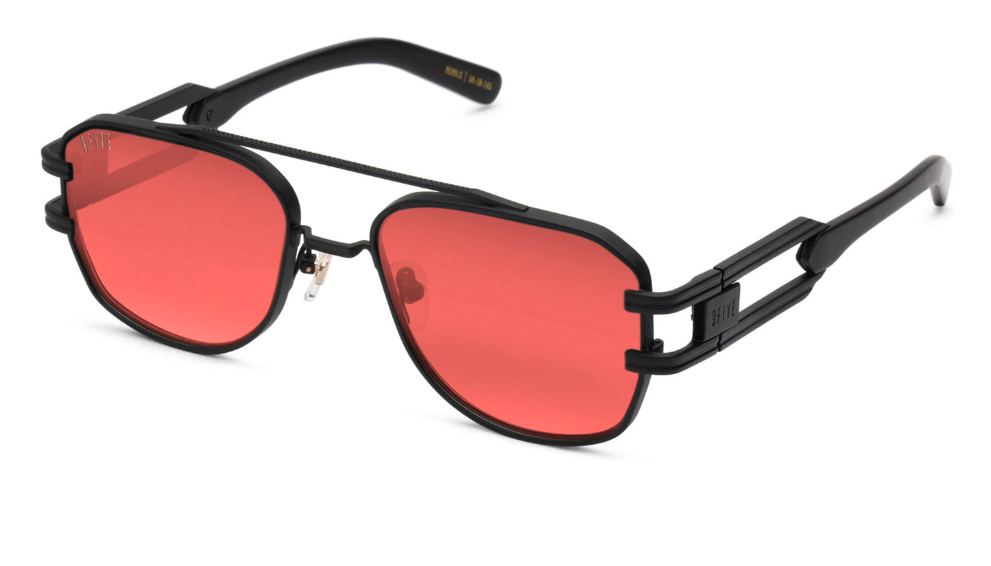 9FIVE Royals <STRONG>XL </STRONG> Matte Black - Burgundy gradient Lens