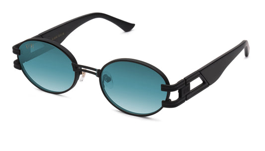 9FIVE St. James XL Matte Black - Teal gradient Lens