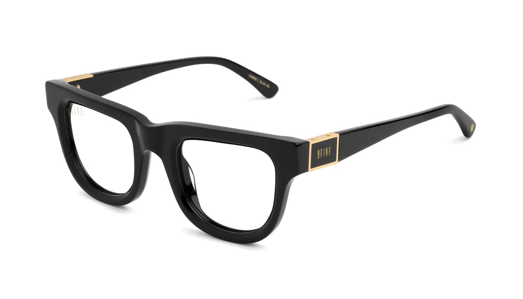 9FIVE Camino Black & Gold Clear Lens Glasses