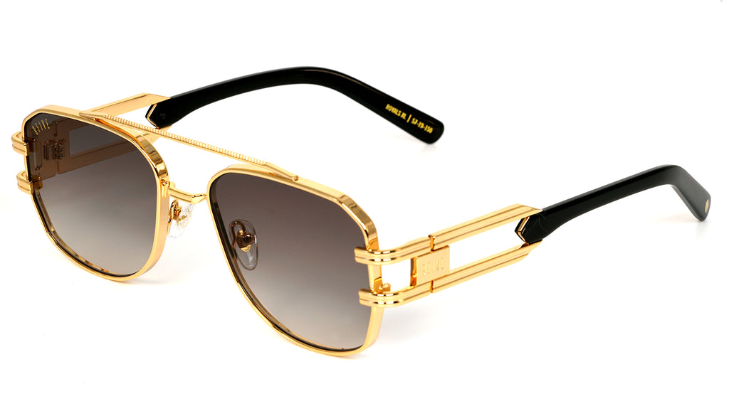 9FIVE Royals XL Black & Gold - Gradient Sunglasses