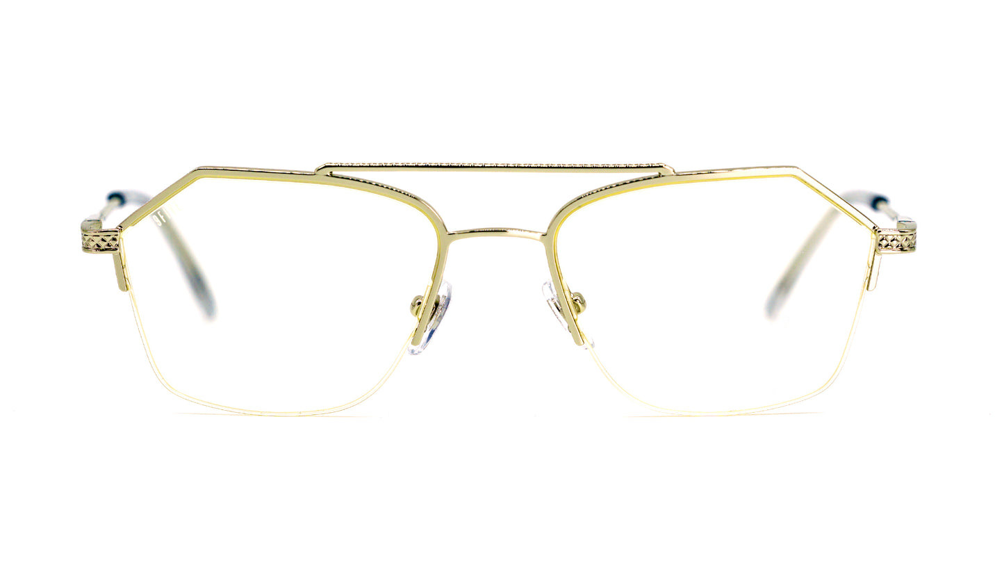 9FIVE Quarter Platinum - Clear Lens Glasses