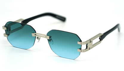 EU Exclusive: 9FIVE Royals Lite XL Black & Platinum – Blue Lens