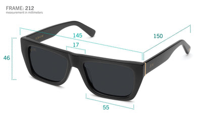 9FIVE 212 Black &amp; Gold - Gradient Sunglasses