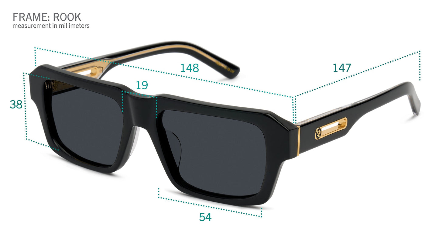 9FIVE Rook Black & Gold - Clear Lens