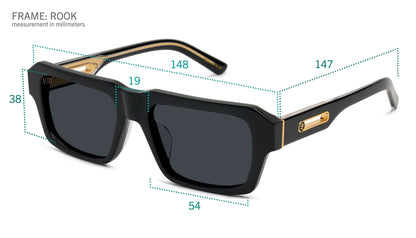 9FIVE Rook Black & Gold - Clear Lens