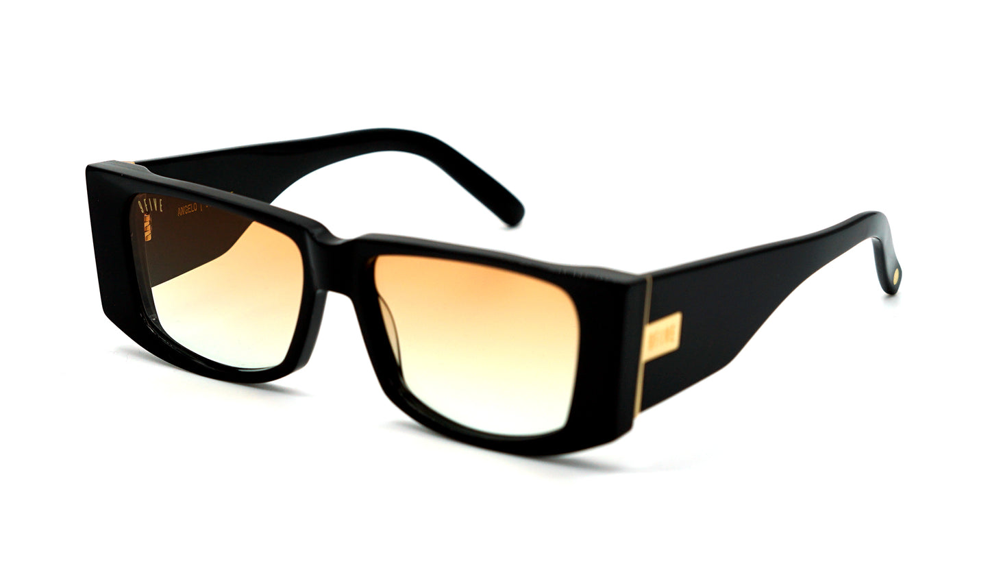 Special Edition: 9FIVE Angelo Black – Bicolor Orange Gradient Sunglasses