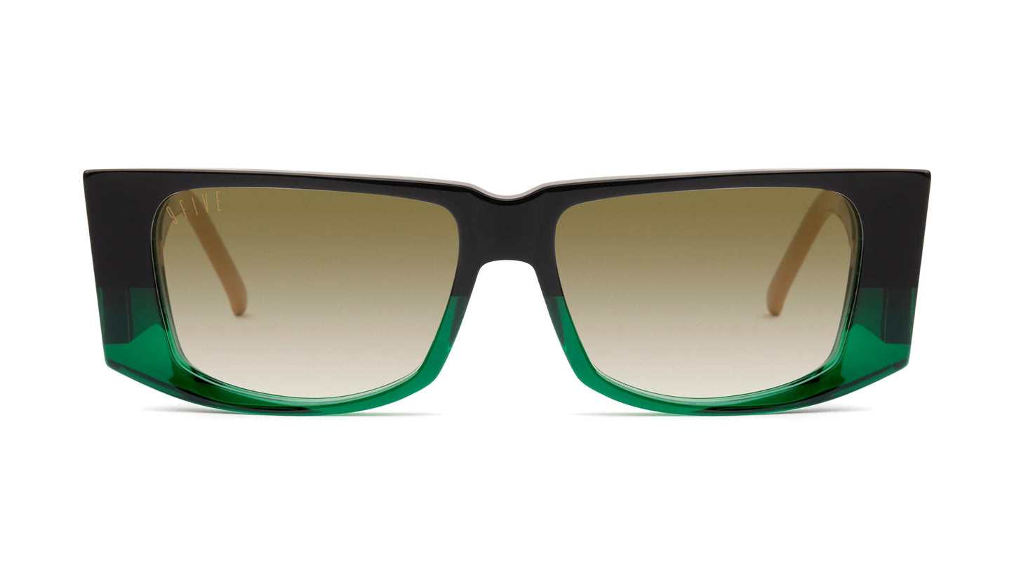 9FIVE Angelo Tundra Green - Sepia Gradient Sunglasses - Limited