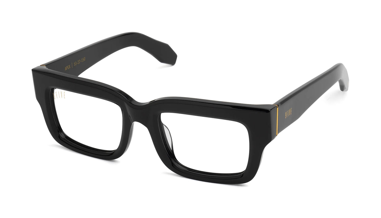 9FIVE Apex Black &amp; Gold Clear Lens Glasses