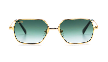 Special Edition: 9FIVE Clarity Fullrim Gold - Green Sunglasses