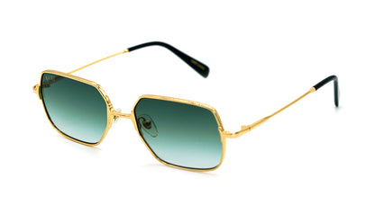 Special Edition: 9FIVE Clarity Fullrim Gold - Green Sunglasses