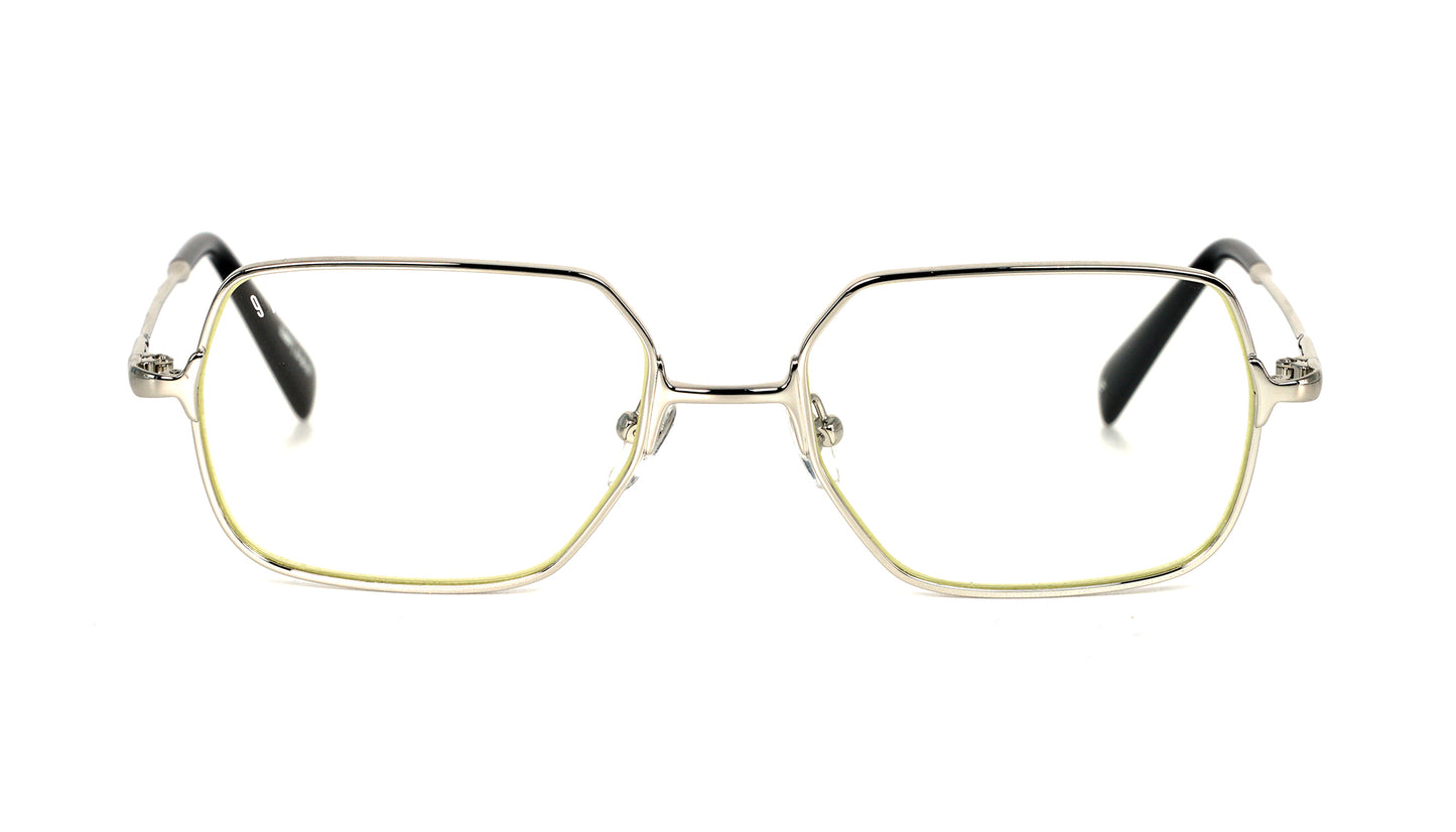 9FIVE Clarity Fullrim Platinum Clear Lens Glasses