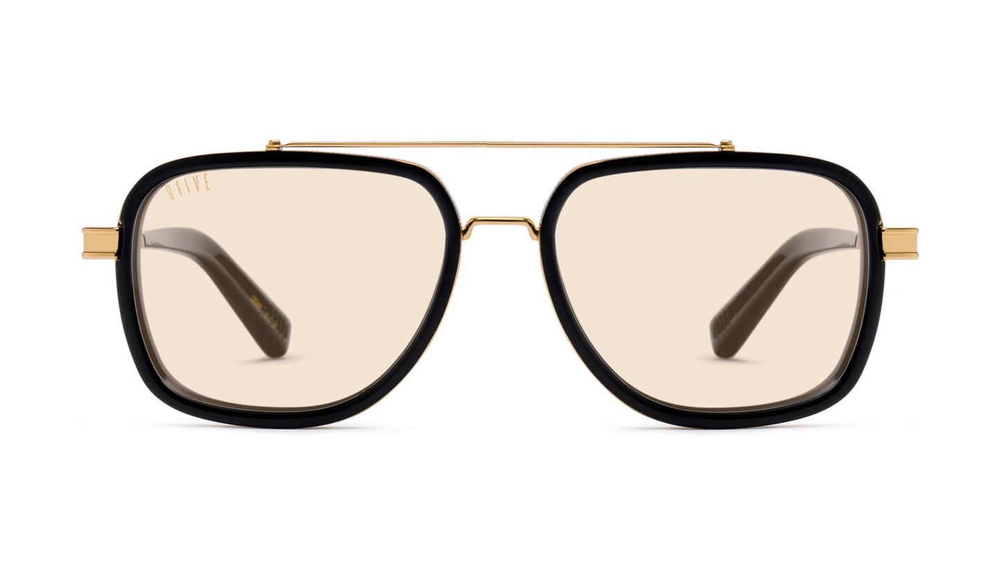 9FIVE Crowns Black & Gold - Bronze Sunglasses