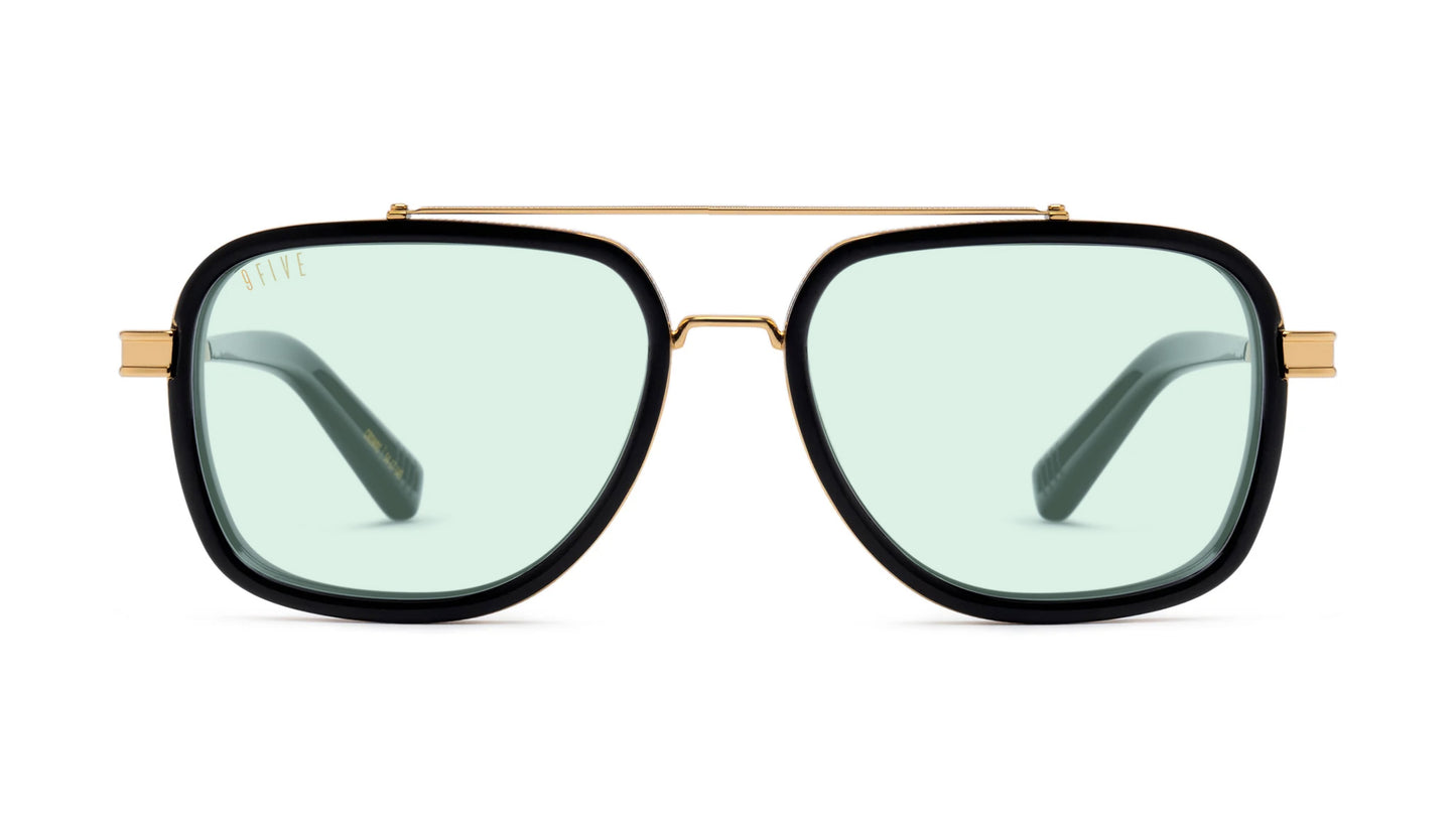 9FIVE Crowns Black & Gold - Jade/Green Photochromic Lens