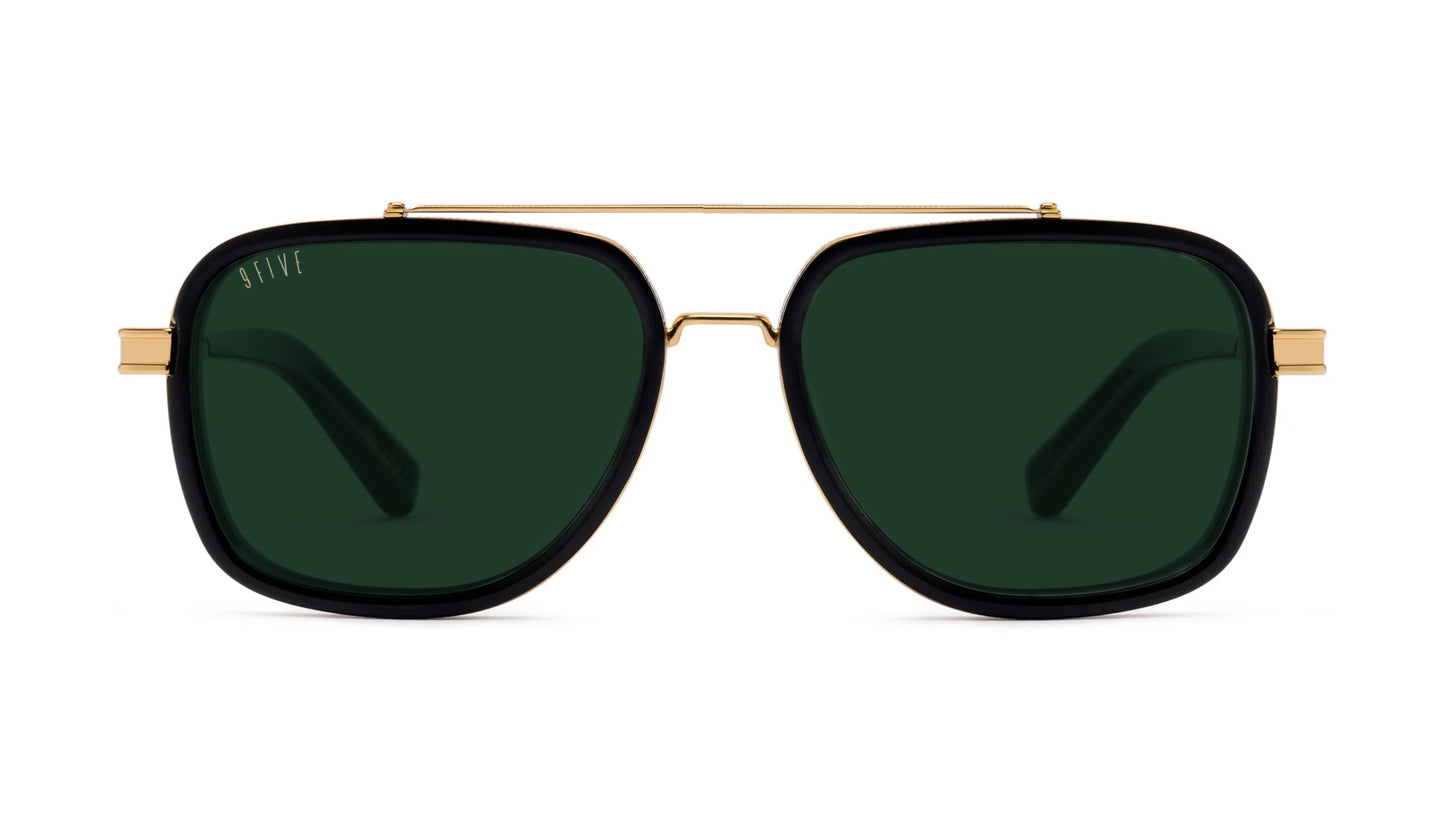 9FIVE Crowns Black & Gold - Jade/Green Photochromic Lens