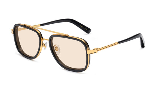 9FIVE Crowns Black &amp; Gold - Bronze Sunglasses