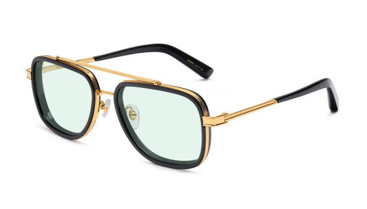 9FIVE Crowns Black & Gold - Jade/Green Photochromic Lens