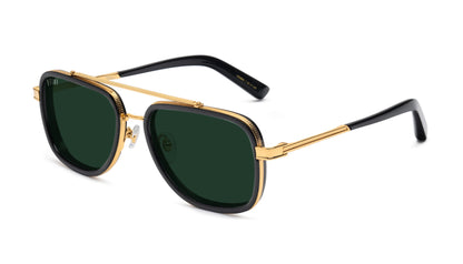 9FIVE Crowns Black & Gold - Jade/Green Photochromic Lens